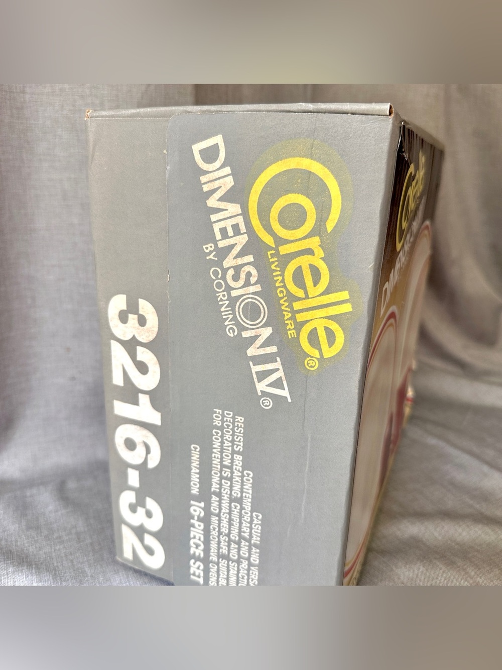 *Vintage* NEW in Box! Corelle Dimension IV Cinnamon 16 Piece Set 4 Place Setting - Picture 15 of 16
